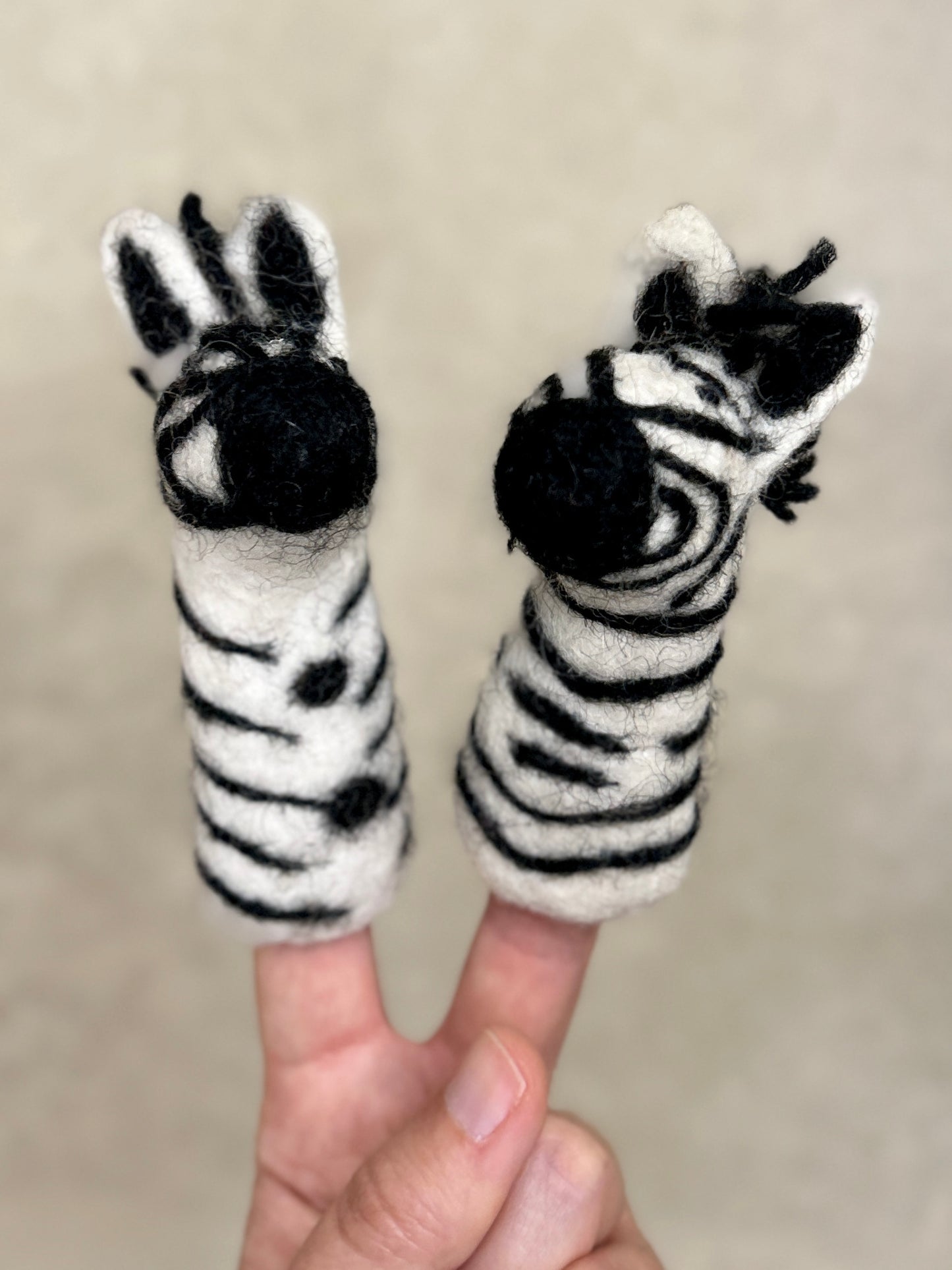 Fingerdukke zebra