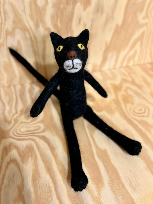 Sittende katt (sort)