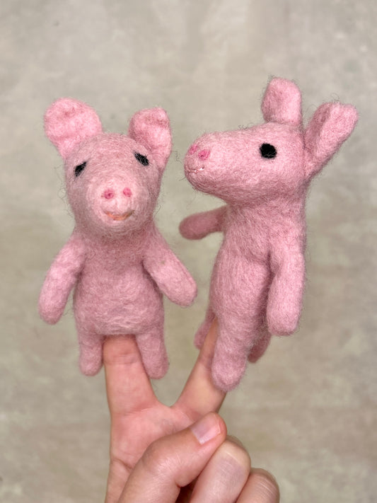 Fingerdukke gris