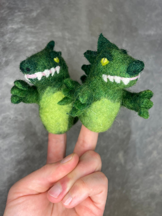 Fingerdukke krokodille